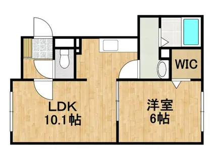 フォレストフォートI(1LDK/2階)の間取り写真