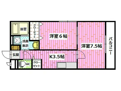 プレミール(1LDK/1階)の間取り写真