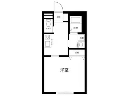 BLUE SKY 保塚(1K/1階)の間取り写真