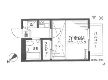マリンコーポ片瀬江ノ島第2(1K/1階)の間取り写真