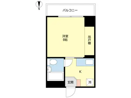 新潟不動産開発ビル(1K/4階)の間取り写真