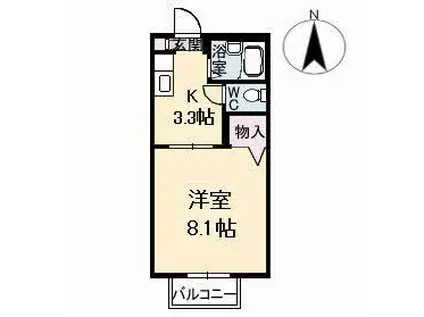 スカイメゾン5番館(1K/1階)の間取り写真