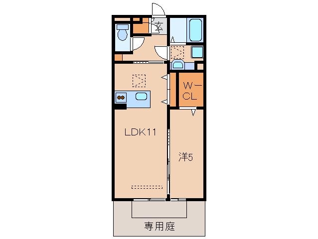 ソフィアルーチェ(1LDK/1階)の間取り写真