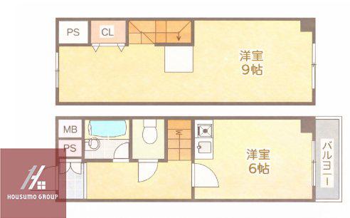エフアール城東中央(1DK/2階)の間取り写真