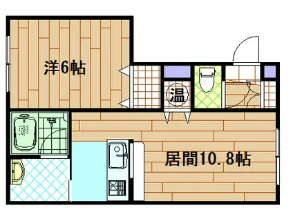 ベイクリスタル(1LDK/3階)の間取り写真