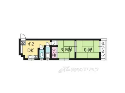 新町マンション(2K/2階)の間取り写真