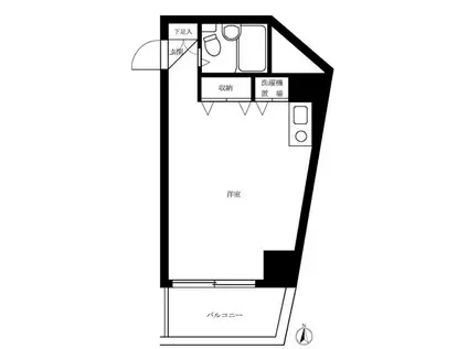 プチ・ヴェルデュール(ワンルーム/5階)の間取り写真