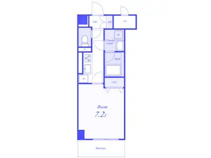 ベルヴィル氷川の杜(1K/6階)の間取り写真