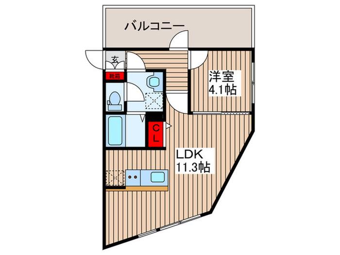 KAレジデンス上石神井(1LDK/4階)の間取り写真