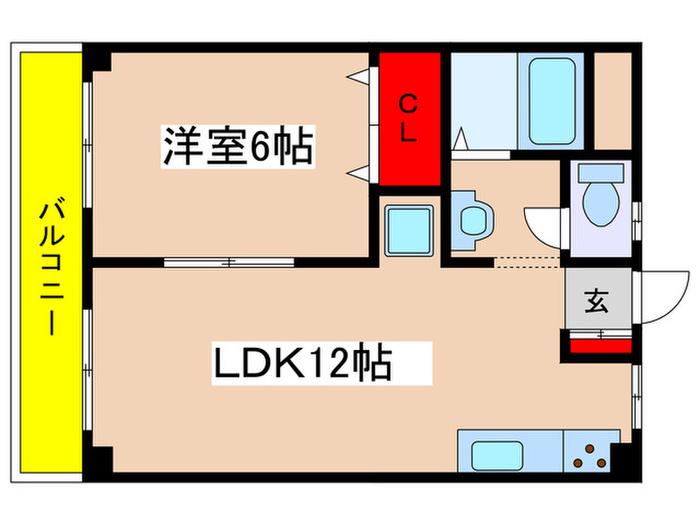 ヴィラパークヒルI(1LDK/1階)の間取り写真