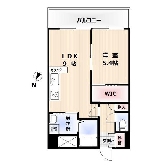 アビオン中野坂上(1LDK/2階)の間取り写真