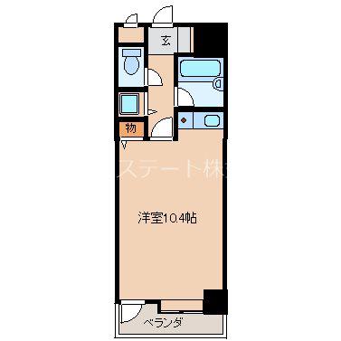 サンセーヌ中央町(ワンルーム/2階)の間取り写真