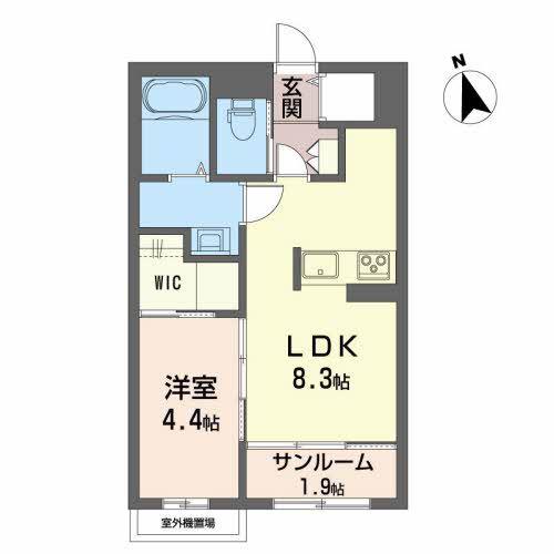シャーメゾンラフィネ(1LDK/3階)の間取り写真