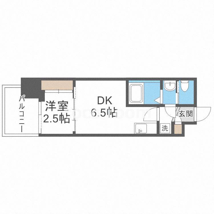 セレニテ中崎町リアン(1DK/13階)の間取り写真