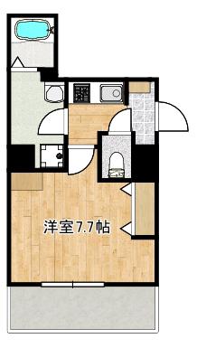 WISE FIRST(1K/2階)の間取り写真