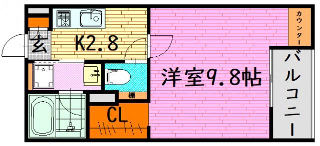 AGATHON1636(1K/3階)の間取り写真
