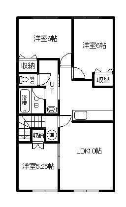 エコハウス 3(3LDK/2階)の間取り写真