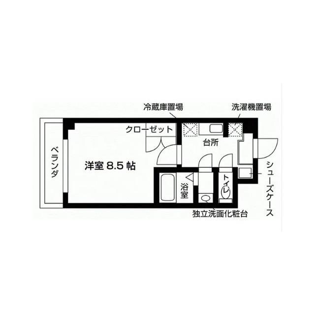 エスペランサ(1K/5階)の間取り写真