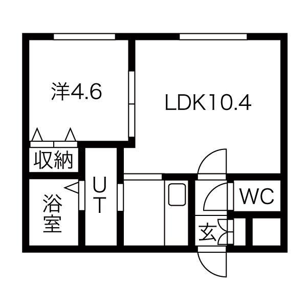 ボナールカノンN43(1LDK/1階)の間取り写真