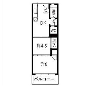 エルパラッツォ本山南(2DK/3階)の間取り写真
