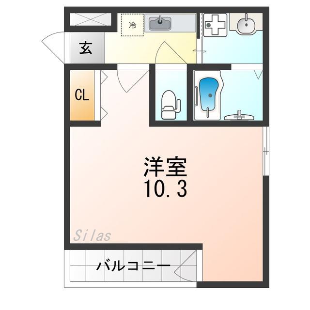 フジパレス百舌鳥駅南I番館(1K/2階)の間取り写真