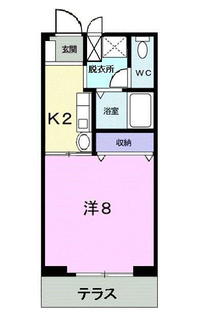 マメゾンT・S(1K/1階)の間取り写真