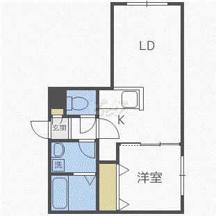 アーバン福住駅前(1LDK/4階)の間取り写真