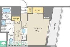 CORNES HOUSE NAGOYA(ワンルーム/8階)の間取り写真