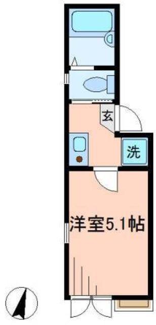 メゾンさくら亀有(1K/1階)の間取り写真