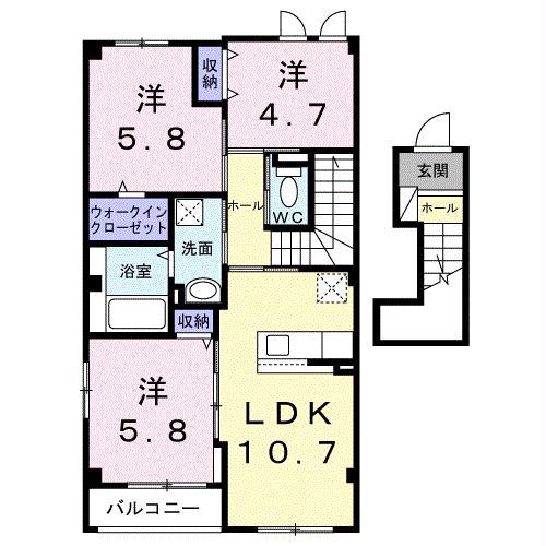アーバンライフ22(3LDK/2階)の間取り写真
