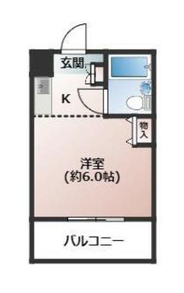 トップ桜木町第二(1K/1階)の間取り写真