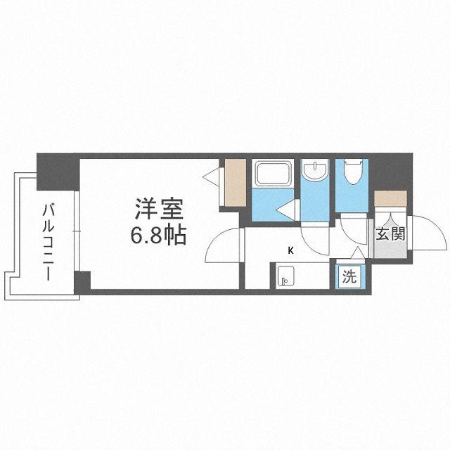 S-RESIDENCE天満GRACIS(1K/9階)の間取り写真