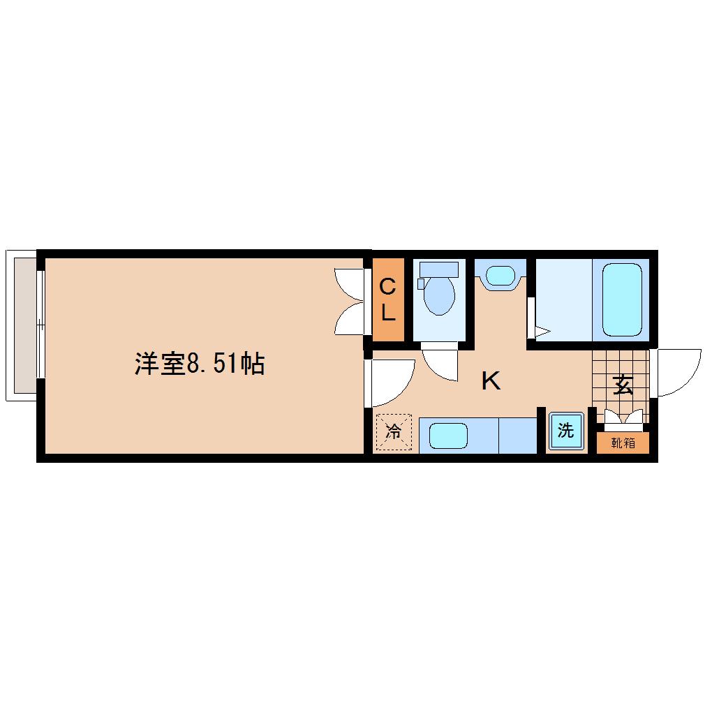 M-GRANT`S(1K/2階)の間取り写真