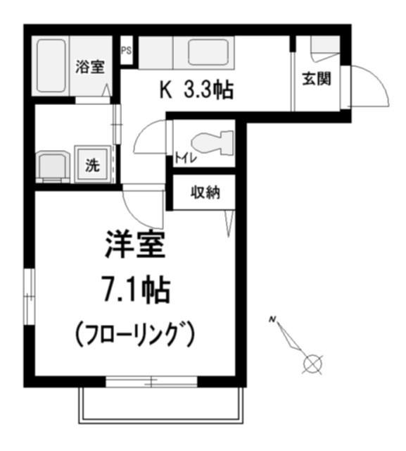 ハイツサンメリー(1K/3階)の間取り写真