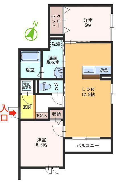 ビアン・カーサ(2LDK/3階)の間取り写真