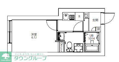 CITY WALK永福町(1K/3階)の間取り写真