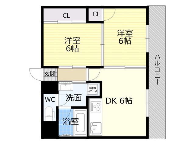 パークアベニュー(2DK/5階)の間取り写真