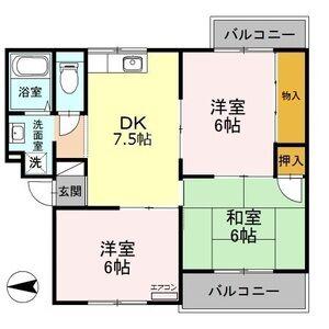 アムールY&N(3DK/3階)の間取り写真