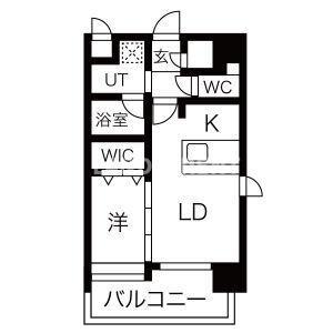 パグーロ城西(1LDK/8階)の間取り写真