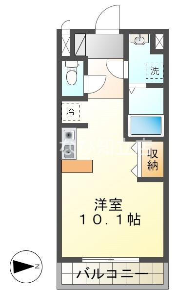 S&F MANSION(ワンルーム/2階)の間取り写真