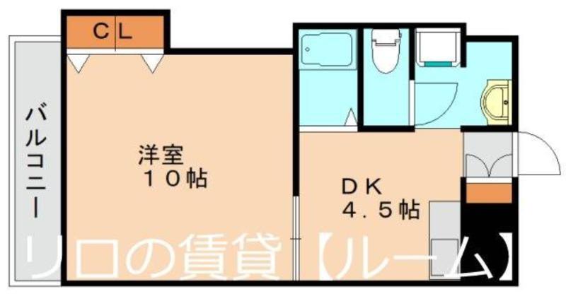 リクトール5(1DK/6階)の間取り写真