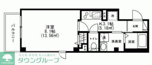 FOREST NOBORITO TY(1K/3階)の間取り写真