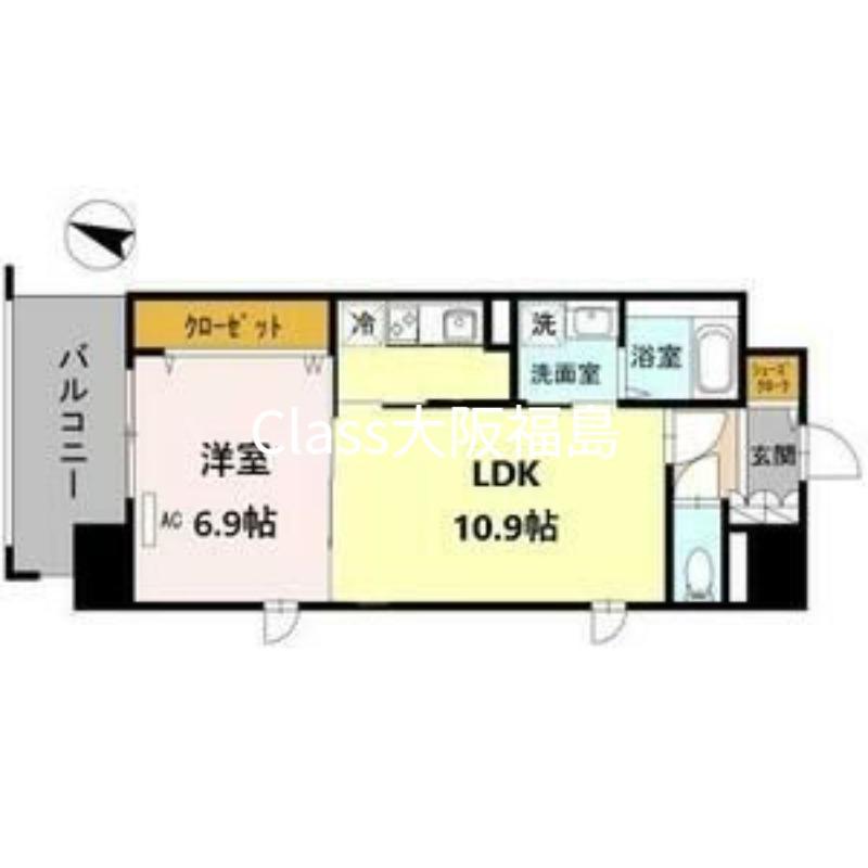 プリマクラッセ(1LDK/3階)の間取り写真