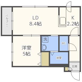 999発寒SV(1LDK/4階)の間取り写真
