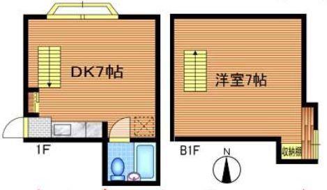 成城グリーンテラス(1DK/1階)の間取り写真
