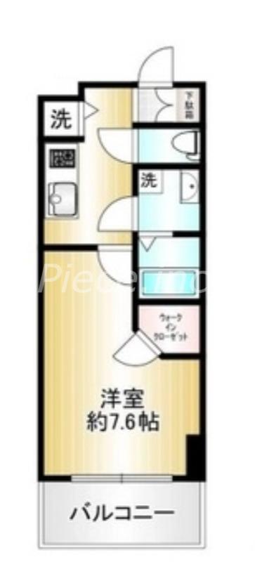 エスリード大手前(1K/2階)の間取り写真