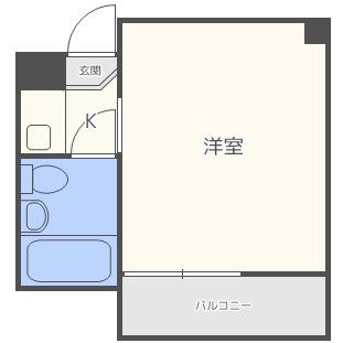 ウエストコート岸里(ワンルーム/3階)の間取り写真