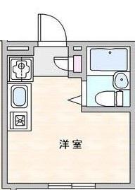グラシア テラス 高田馬場(ワンルーム/1階)の間取り写真