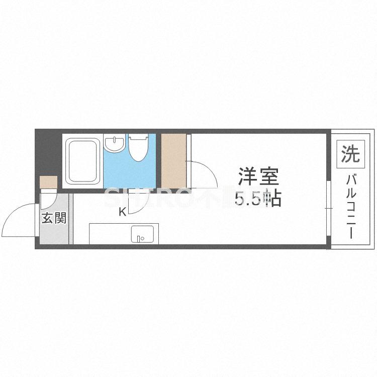 メゾンドセジュール(ワンルーム/5階)の間取り写真