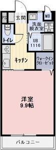 SUCCEED M(1K/2階)の間取り写真